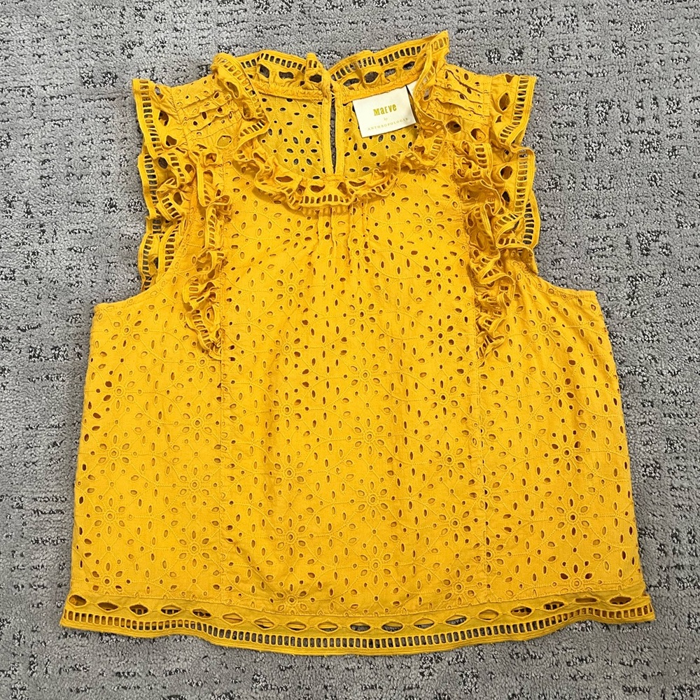 Maeve by Anthropologie Eyelet Blouse